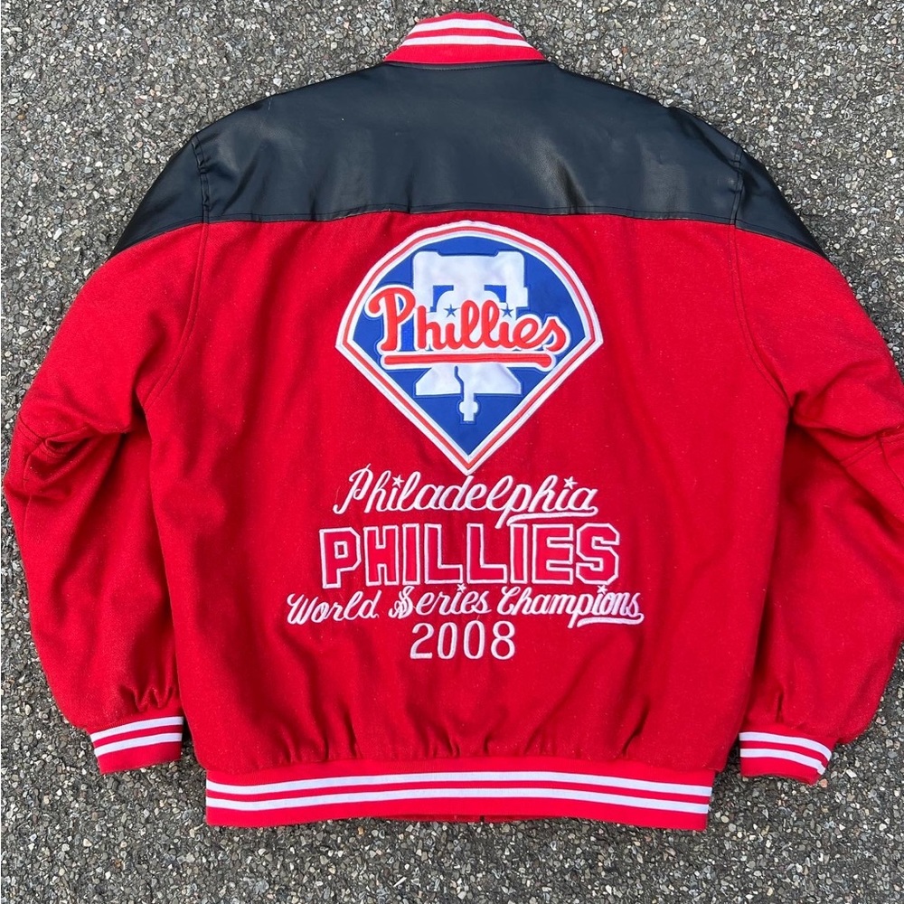 Phillies 2008 World Series Heavy/Leather Jacket